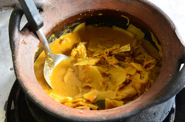 Curry bamboo shoots in the Thai food concept