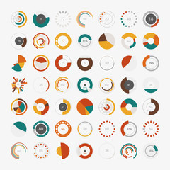 Infographic Elements.Pie chart set icon