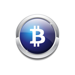 Euro Currency Sign Circular Vector Blue Web Icon Button