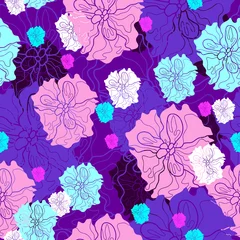 Fototapeten Floral seamless pattern © marymyyr