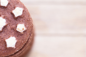 Chocolate cookies stack