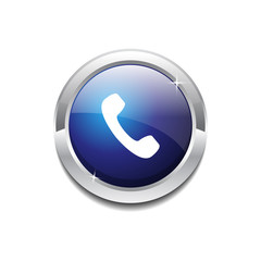 Call Circular Vector Blue Web Icon Button