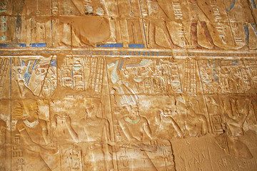 Hieroglyphs in color