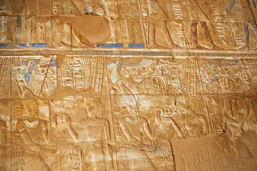 Deurstickers Hieroglyphs in color © aarstudio
