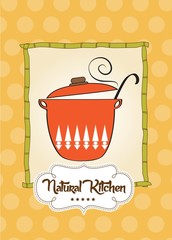 Cooking pan with message 