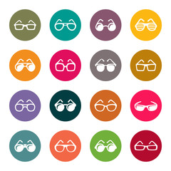 Glasses icon set