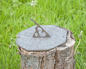 Ornate sundial garden ornament