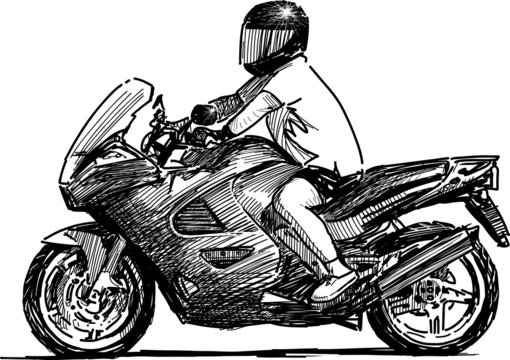 man riding a motorbike