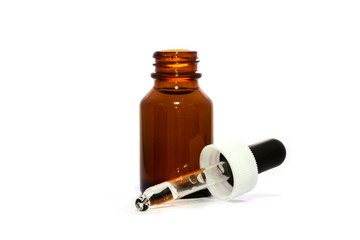 Amber bottle with dropper