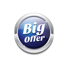 Big Offer Glossy Shiny Circular Vector Button