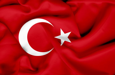 Turkey waving flag
