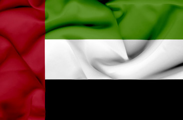 United Arab Emirates waving flag