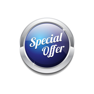 Special Offer Blue Vector Icon Button