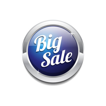 Big Sale Glossy Shiny Circular Vector Button