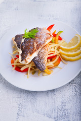 Sea Bream fish with vegetables