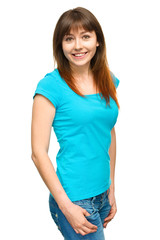 Obraz premium Portrait of a happy young woman