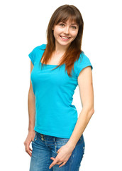 Fototapeta premium Portrait of a happy young woman
