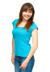 Obraz premium Portrait of a happy young woman