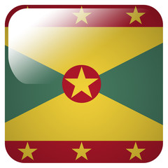 Fototapeta premium Glossy icon with flag of Guernsey