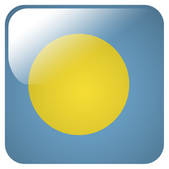 Glossy icon with flag of Palau
