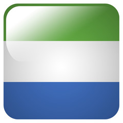 Glossy icon with flag of Sierra Leone