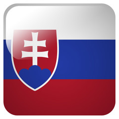 Glossy icon with flag of Slovakia