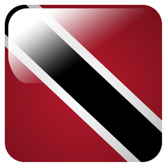 Glossy icon with flag of Trinidad and Tobago