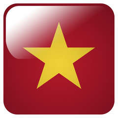 Glossy icon with flag of Vietnam