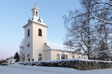 Stroms Church in winter, Stromsund, Sweden