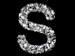 Eisener Buchstabe - S