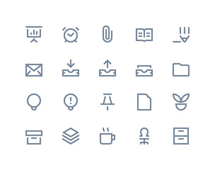 Office icons. Line series