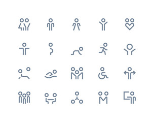 People icons. Line series