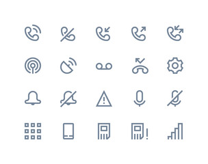 Phone logs icons. Line series