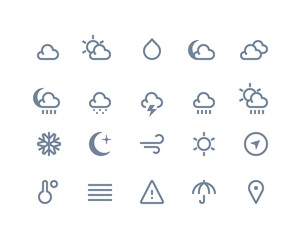 Fototapeta premium Weather icons. Line series