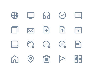 Web and internet icons. Line series