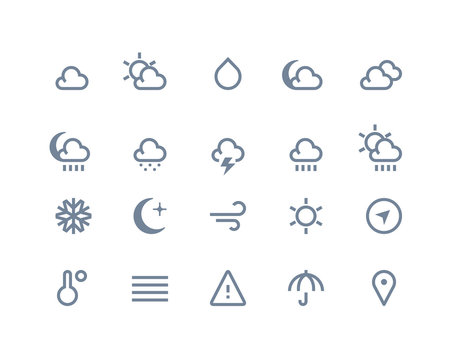 Weather icons. Line series