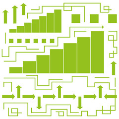 abstract background with a graph