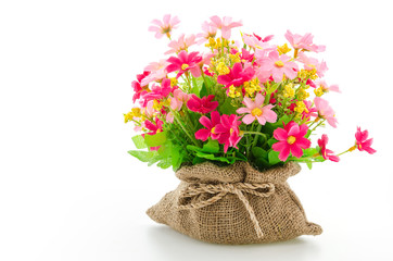 Bouquet flowers isolated on white