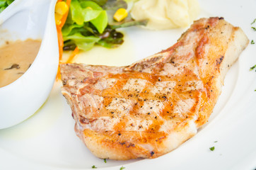 Pork chops steak