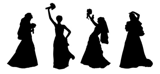 bride silhouettes set 2