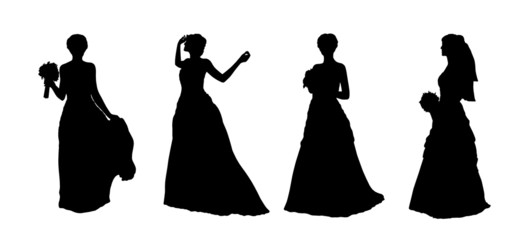 bride silhouettes set 1