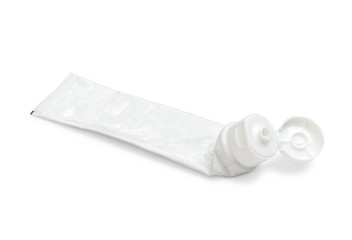 Blank and flat tube (with clipping path) isolated on white