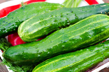 green cucumbers