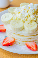 Pancake strawberry banana