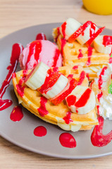 Strawberry banana pancake