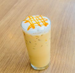 Iced caramel coffee
