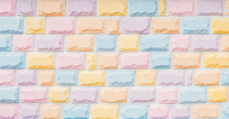 Colorful pastel cement wall