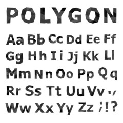Alphabet. Polygonal font set.