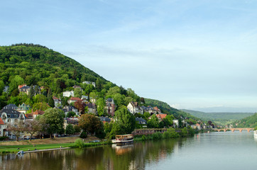 Fototapeta na wymiar Heidelberg_Neckar_Stadt_Fluss_Brücke_2