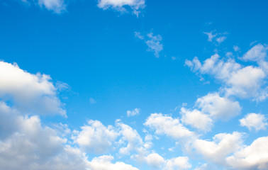 Naklejka na ściany i meble beautiful sparse clouds in the blue sky
